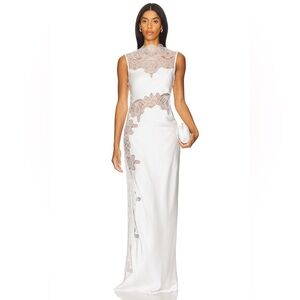 Shona Joy Stratus Lace high Neck Maxi Dress